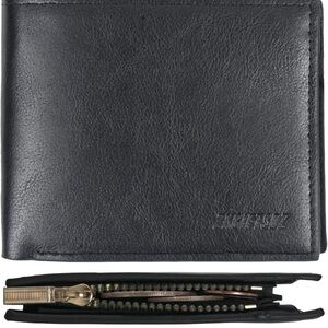 Wallet with Coin Pocket, RFID Blocking Leather Mens Bifold Wallet with ID Window